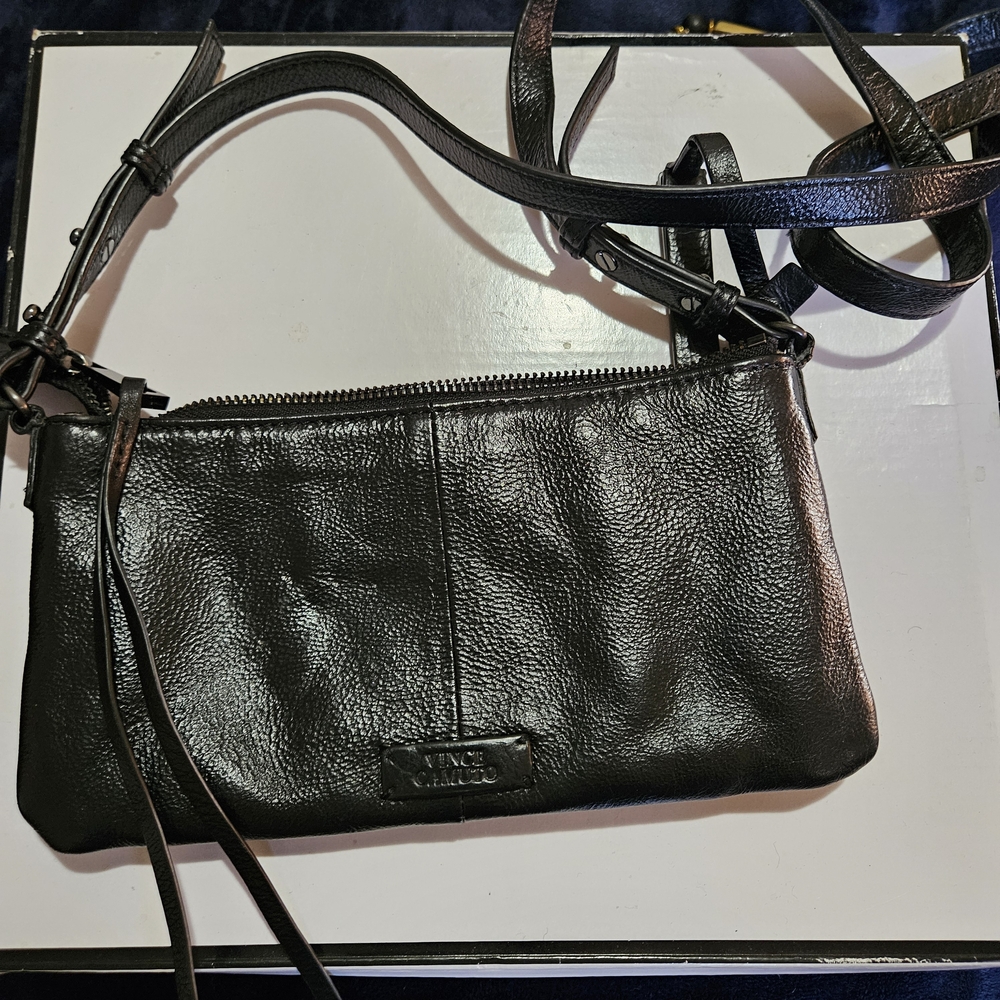 Vince Camuto Black Leather Crossbody Bag